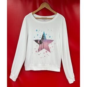 Wildfox Starry Palms Baggy Beach Jumper So Soft Top New With Tags Size M